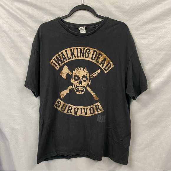 The Walking Dead Survivor Men tee in faded Black on a Delta Pro tee Size XLarge - Picture 1 of 5